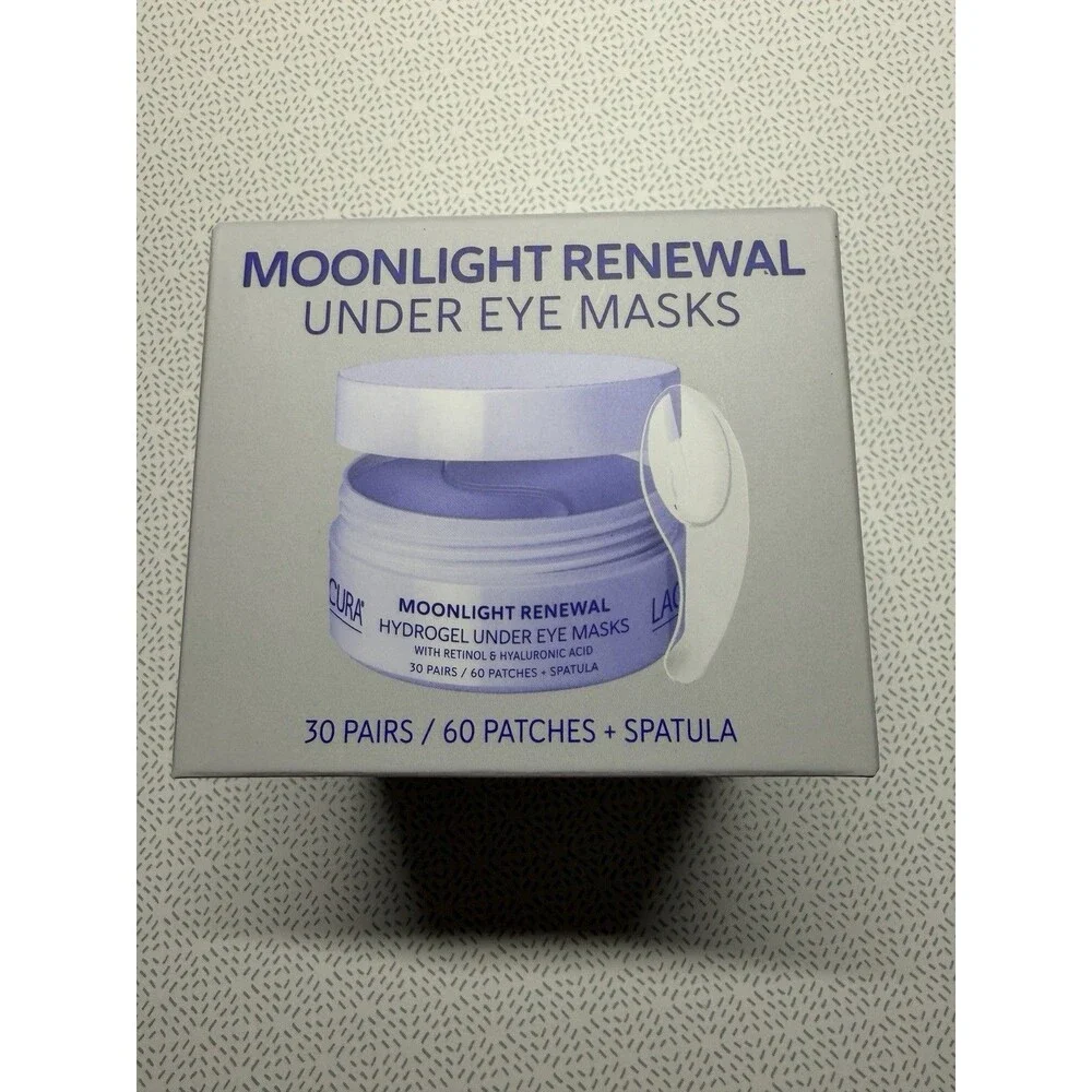 Lacura Moonlight Renewal Under Eye Mask NIB 30 Pairs Retinal Hyaluronic Acid